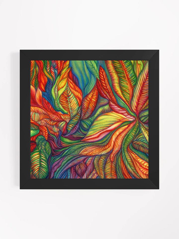 Vibrant Ayous Wood Framed Matte Poster - Tropical Plants product image (13)