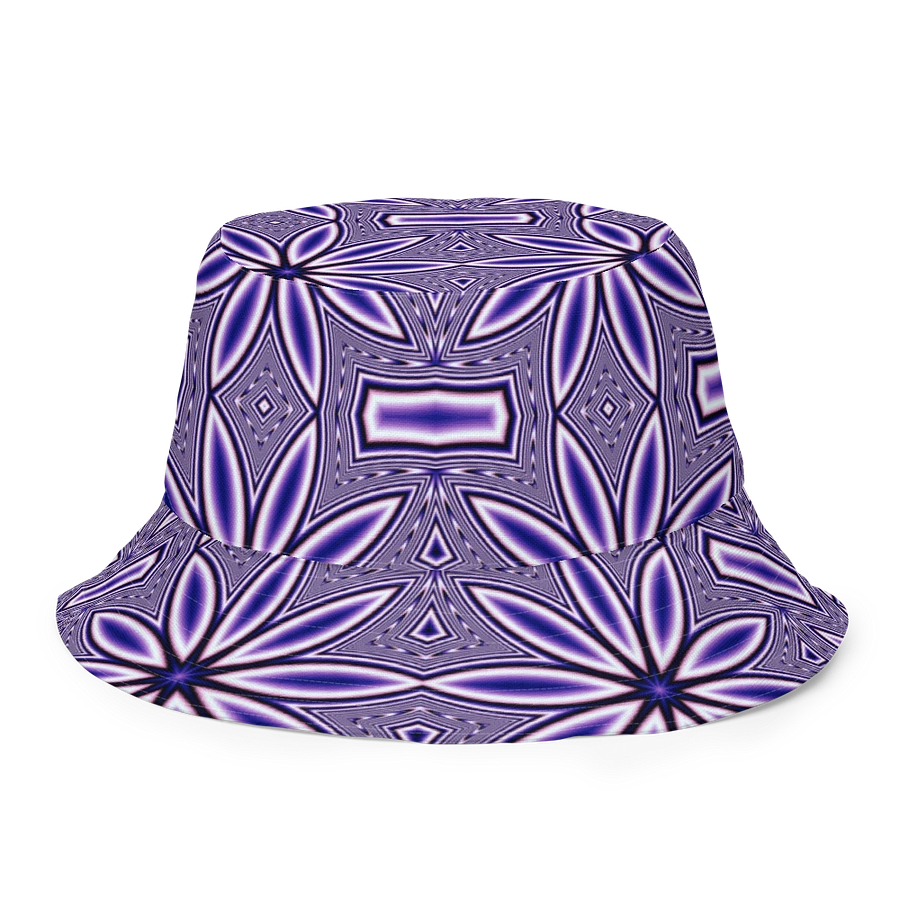 Blue Fractal Flower Kaleidoscope Bucket Hat product image (6)