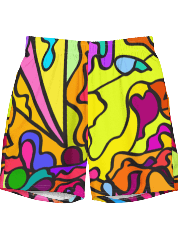 Vibrant Swirls All-Over Swim Trunks - Wave at Sunset product image (8)
