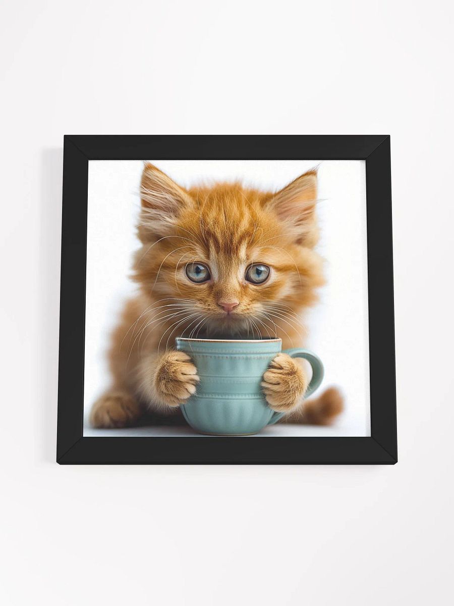 Coffee Lover Cute Orange Kitten Art product image (4)