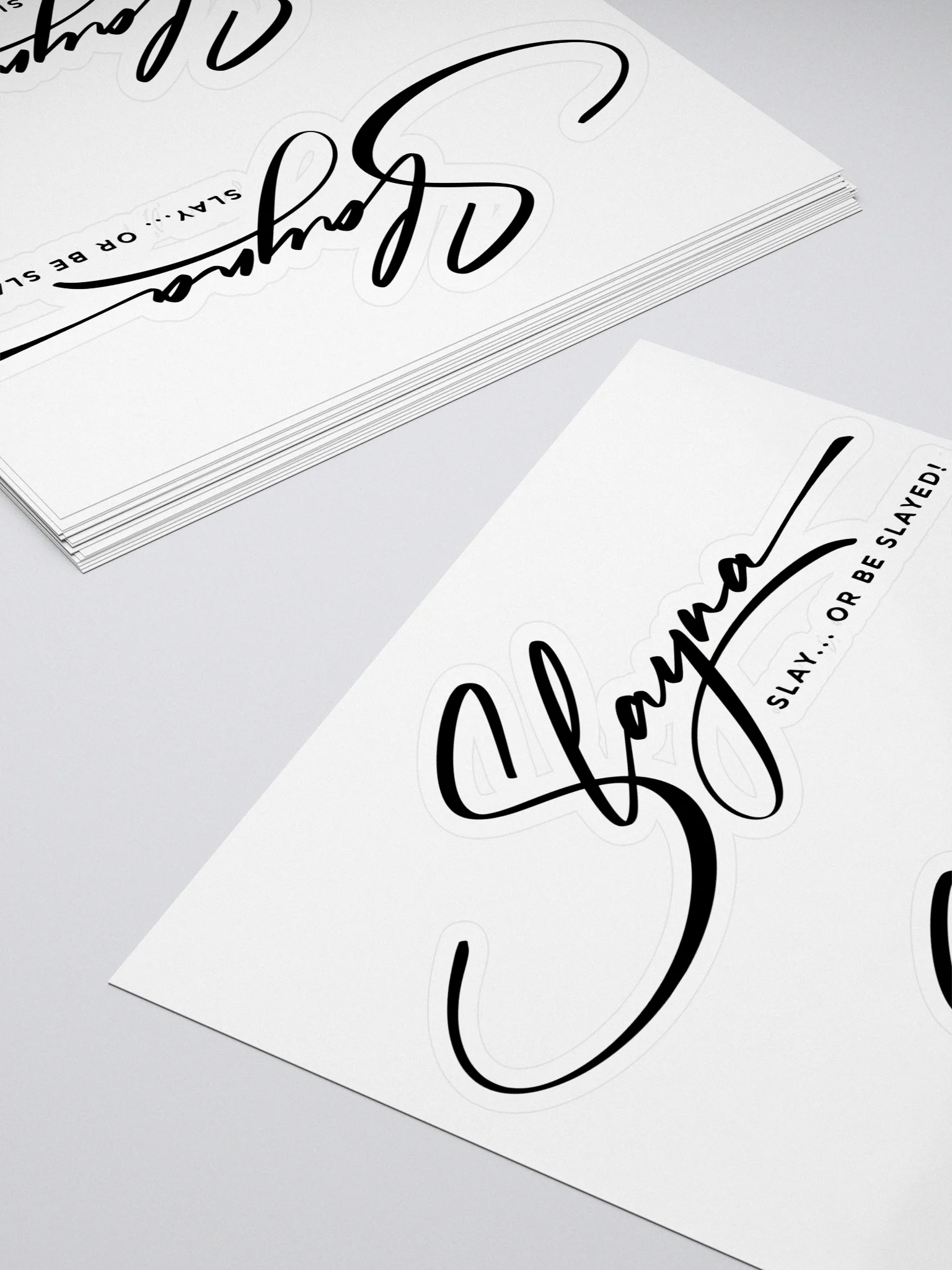 (2) SLAYNA Black Signature Cutout Stickers product image (4)