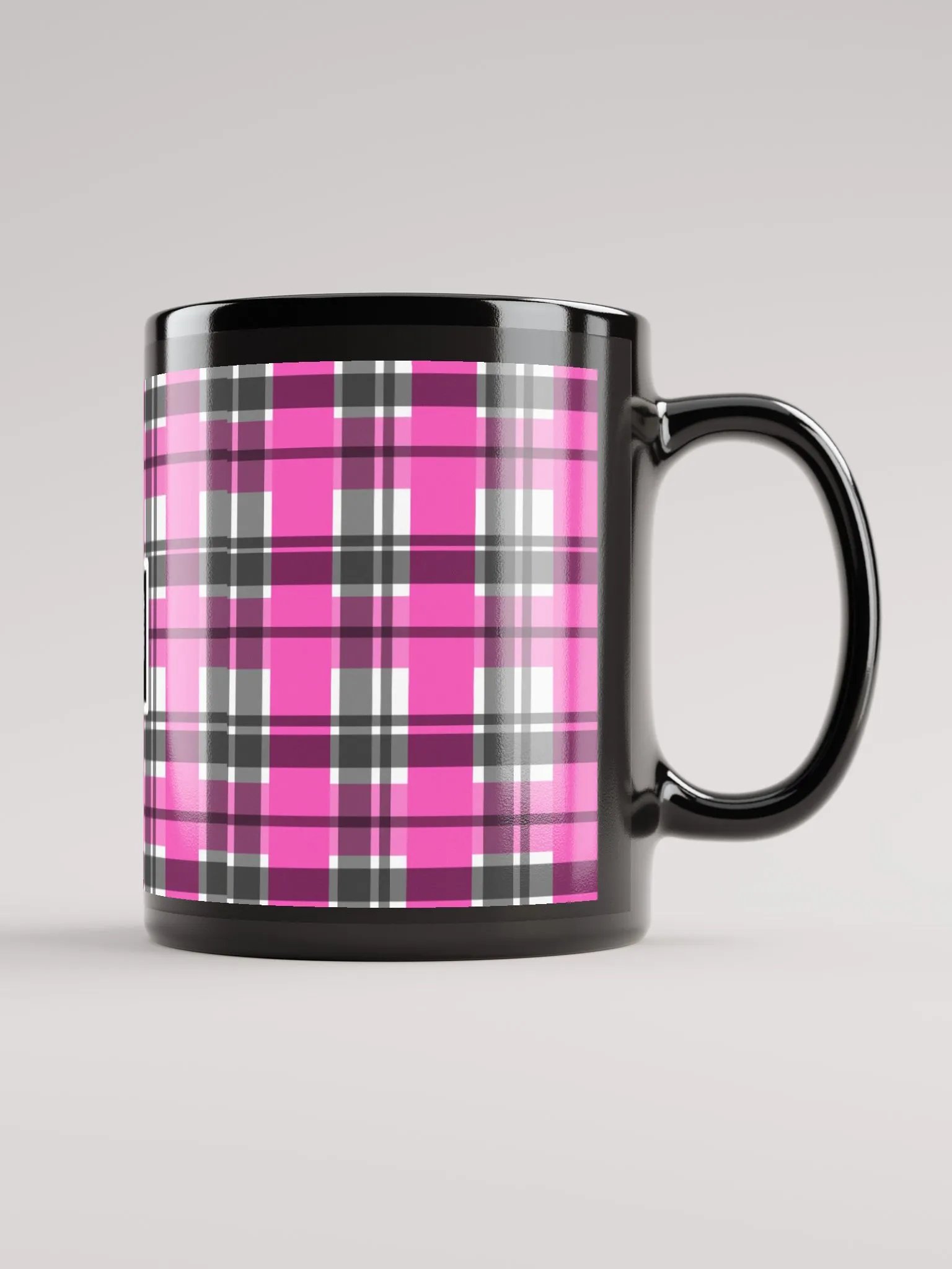 8T Sips Founders Plaid Black Glossy Mug product image (2)