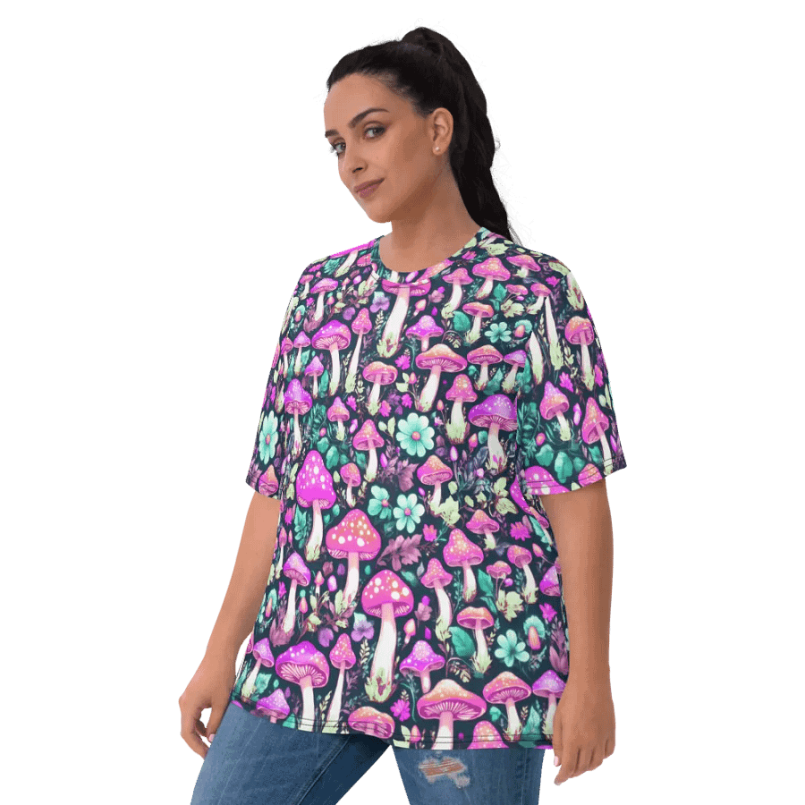 Mushroom Pattern All Over Print T-shirt product image (9)