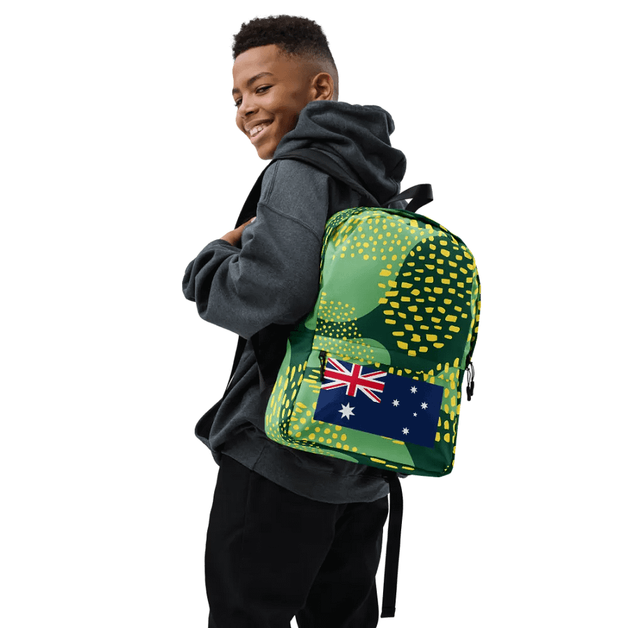 "Australia" Green and Gold Forever! Backpack product image (12)