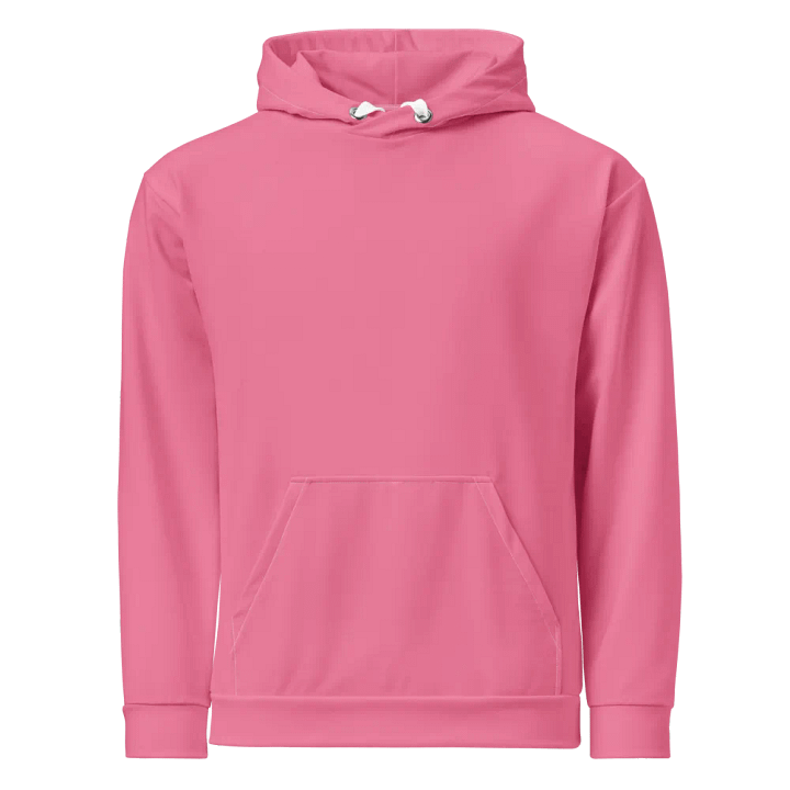 Plain Rosy Pink Soft Summer Unisex Recycled Polyester Heavyweight Premium Hoodie by Treasure Pie product image (1)