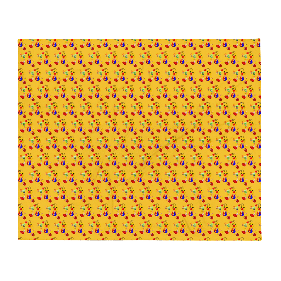 Yellow Boyoyoing Dash Hearts Hypoallergenic Blanket product image (1)