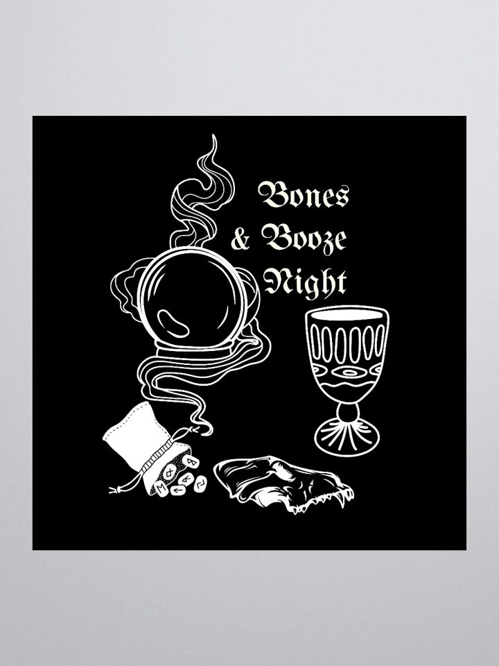 Bones & Booze Night Sticker product image (1)