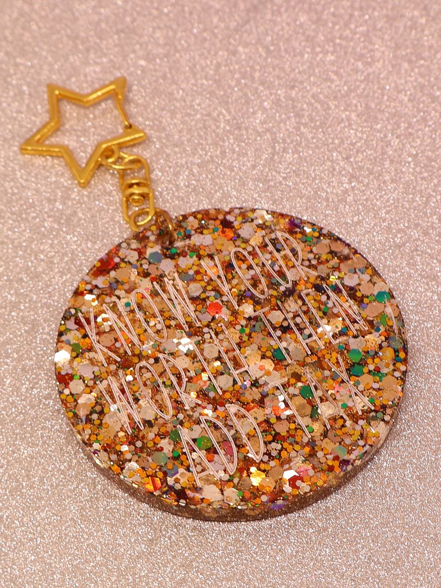 Know Your Worth Keychain product image (2)