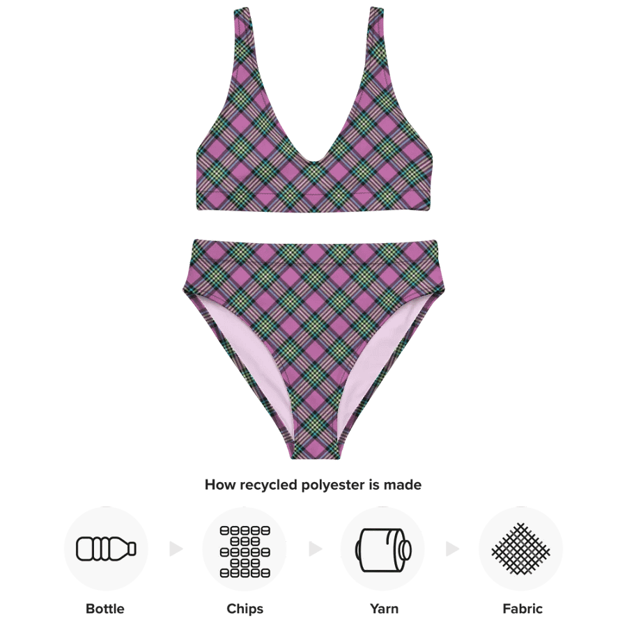 Purple and Turquoise Plaid Bikini product image (10)