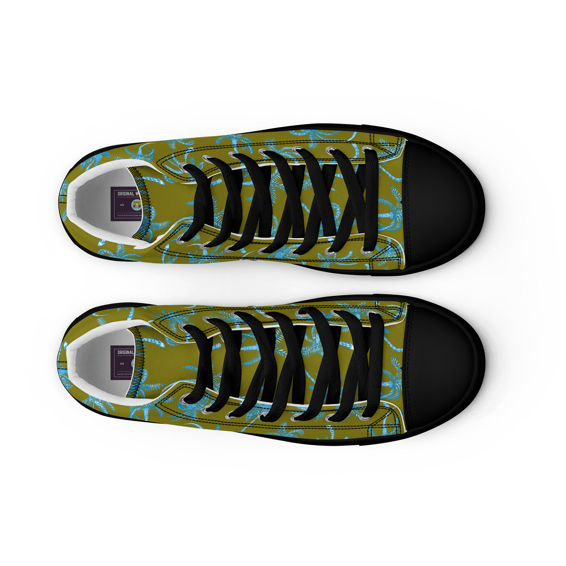 Neon Palmtree | Men's High Top Sneaker product image (10)