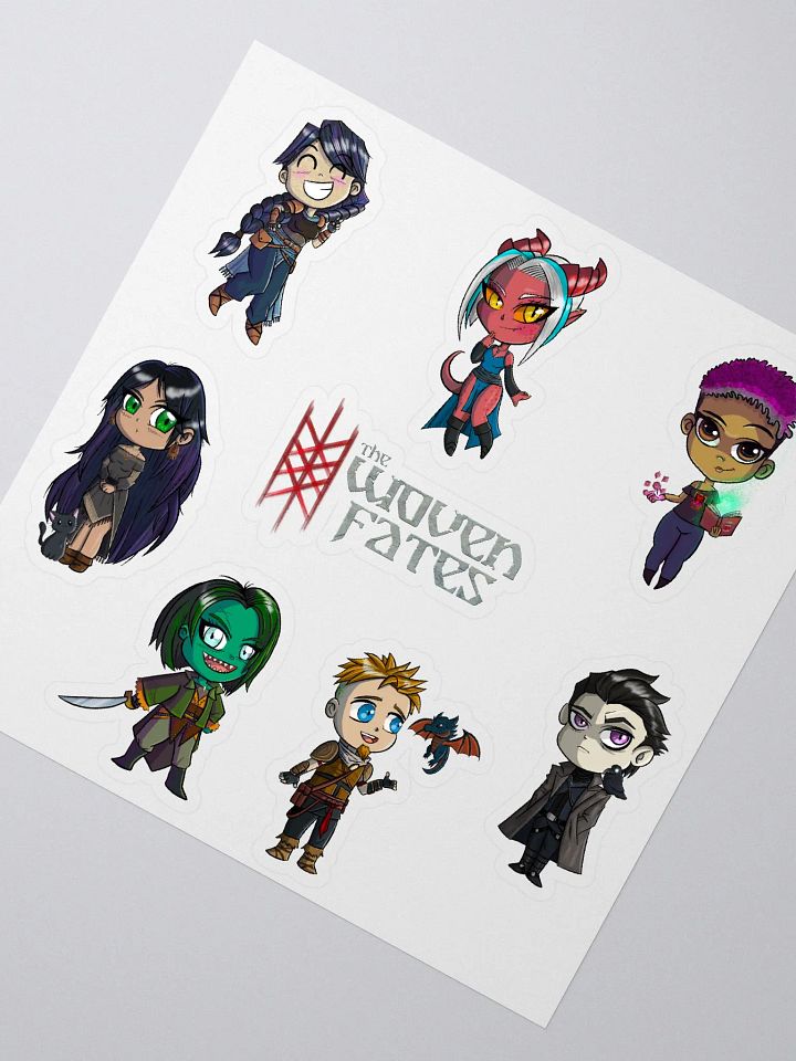The Woven Fates Chibi Sticker Set product image (2)