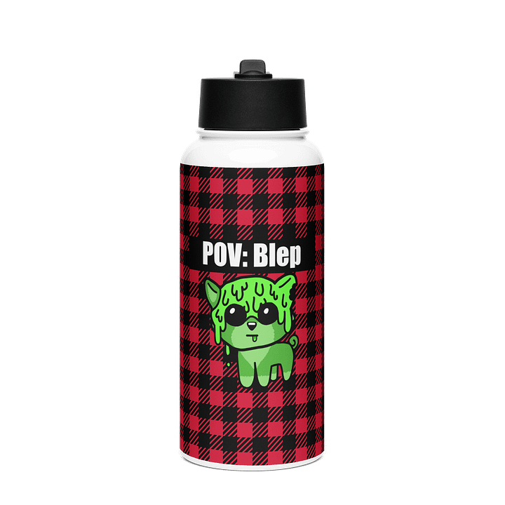 POV: Blep FLANNEL WATER BOTTLE product image (1)