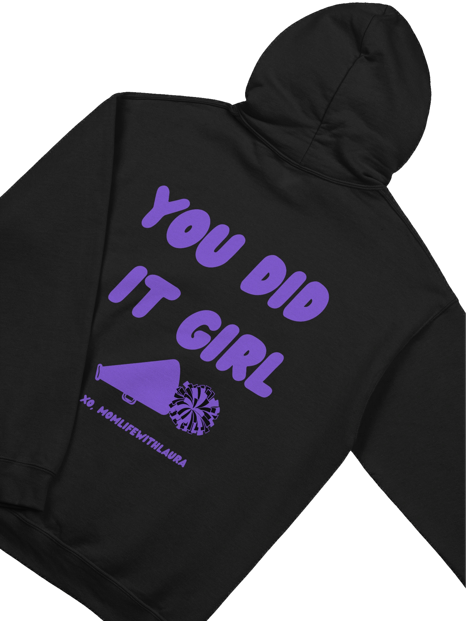 You Did it Girl Cheer Hoodie - Black/Purple product image (4)