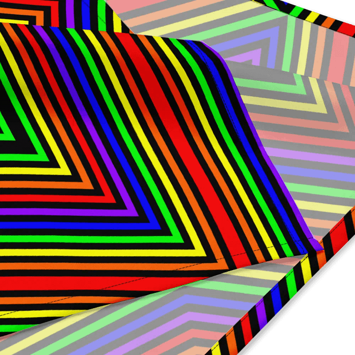 Rainbow Star Illusion Bandana, Psychedelic Colorful Queer Accessory product image (3)