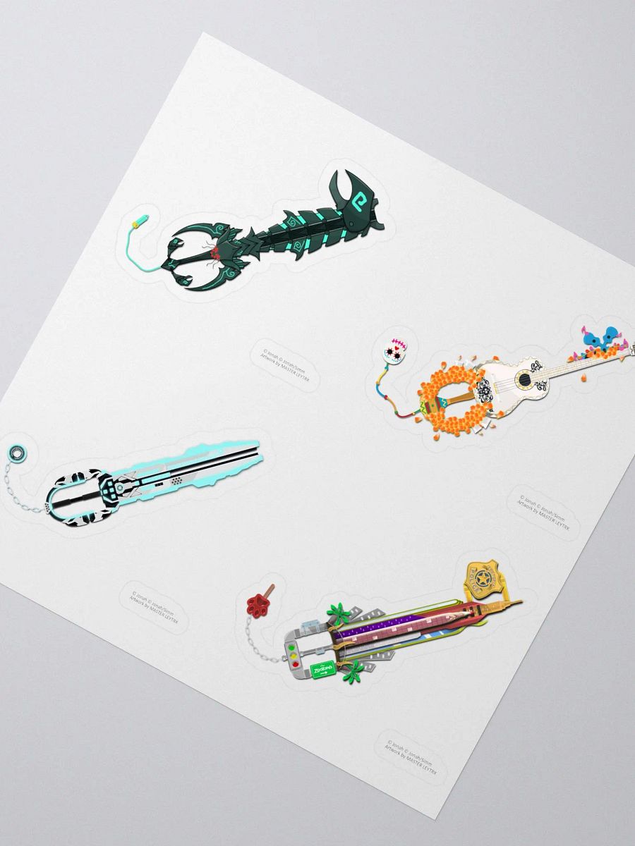 Custom Keyblade Sticker Sheet 2 - Disney Movie Keyblades product image (2)