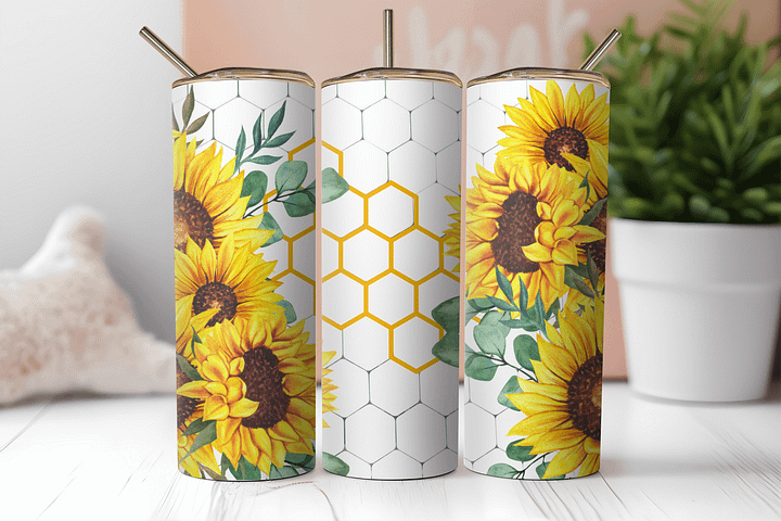Sunflower Honey Tumbler: Sip in Sweet Style! product image (2)