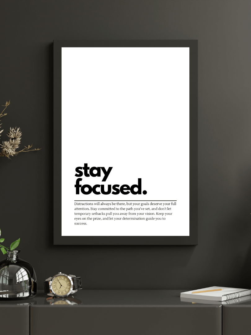 Stay Focused Minimalist Printable Wall Art product image (3)