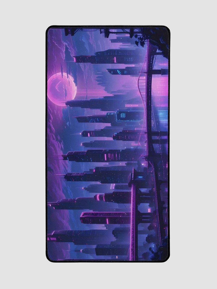 Cyberpunk Cityscape Extended Gaming Mouse Pad product image (2)