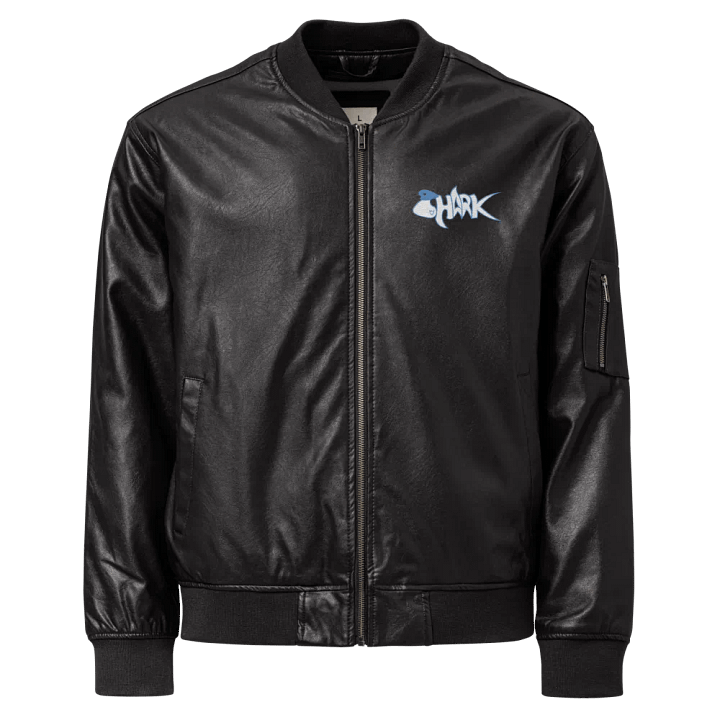 Pastel Blue Shark Bomber Jacket product image (1)