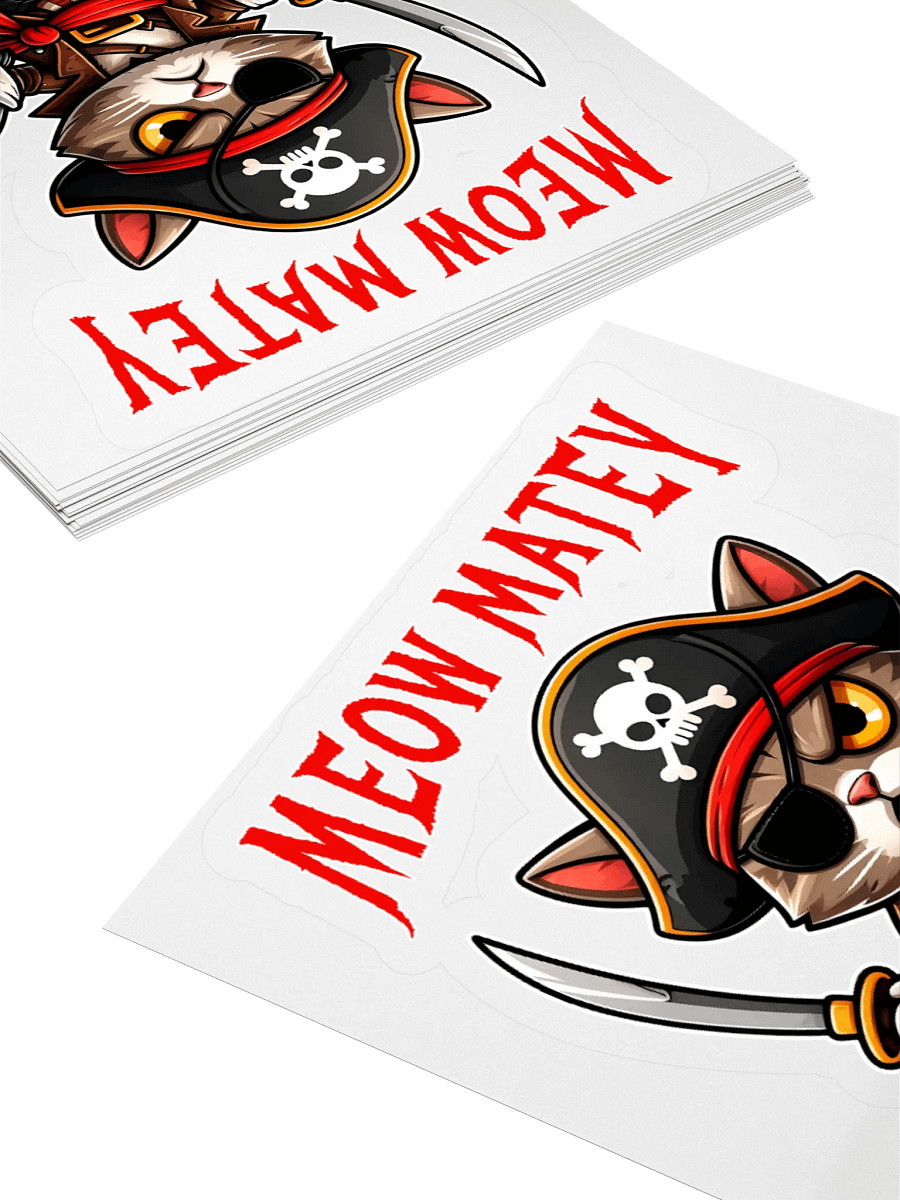 Meow Matey Cat Pirate Sticker product image (11)
