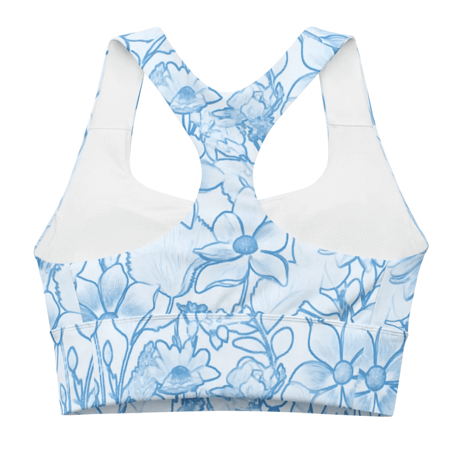 Blue Line Floral/All-Over Print Longline Sports Bra by Sublicolor product image (2)