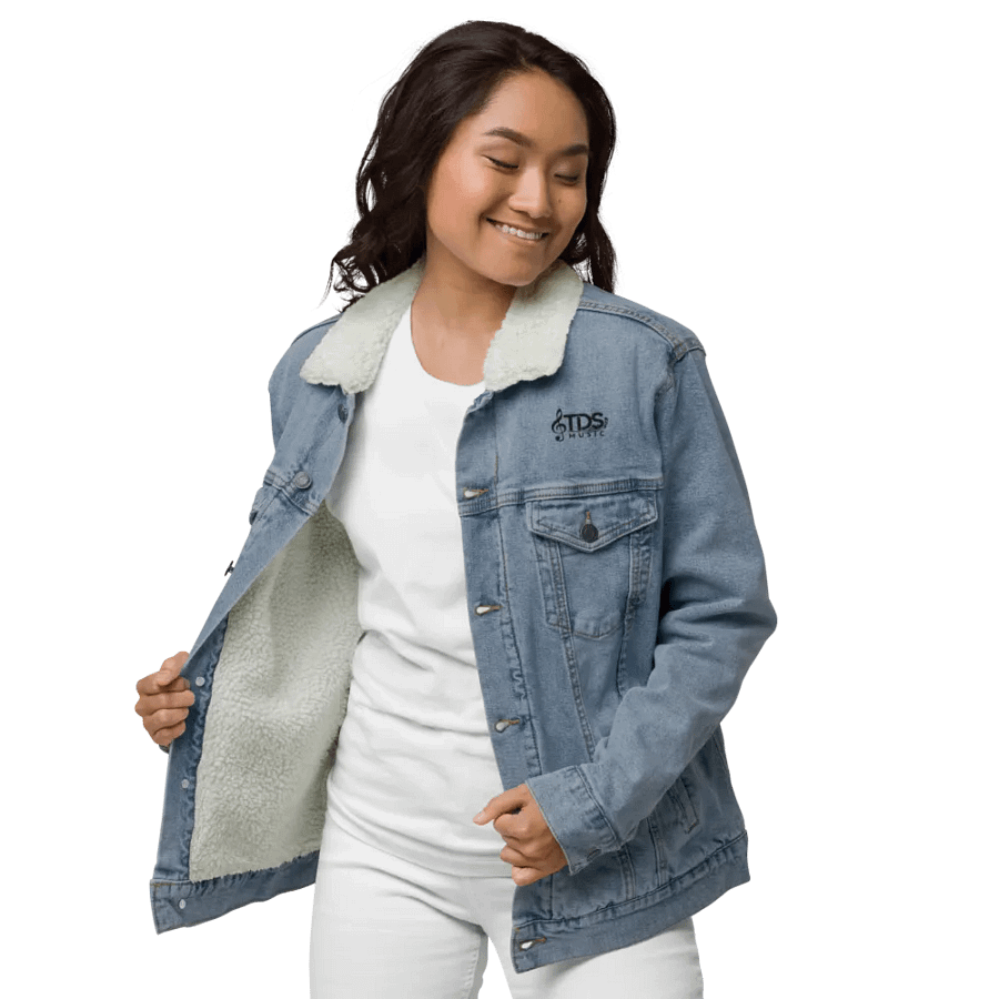 TDS Music Threadfast Sherpa Denim Jacket in Black and Blue (XS-3XL) product image (10)