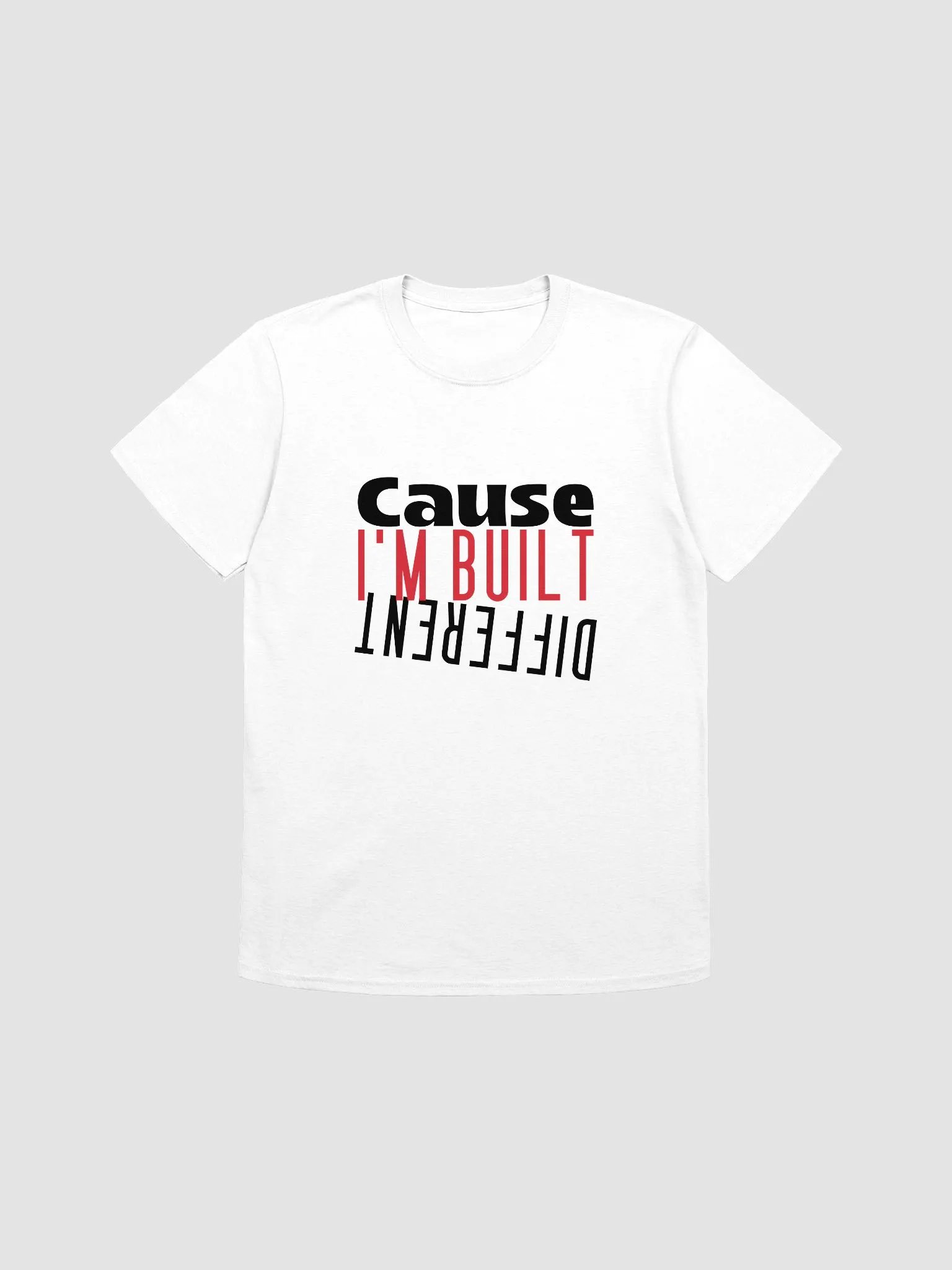 Bold Red 'I'M BUILT DIFFERENT' Unisex T-Shirt product image (4)