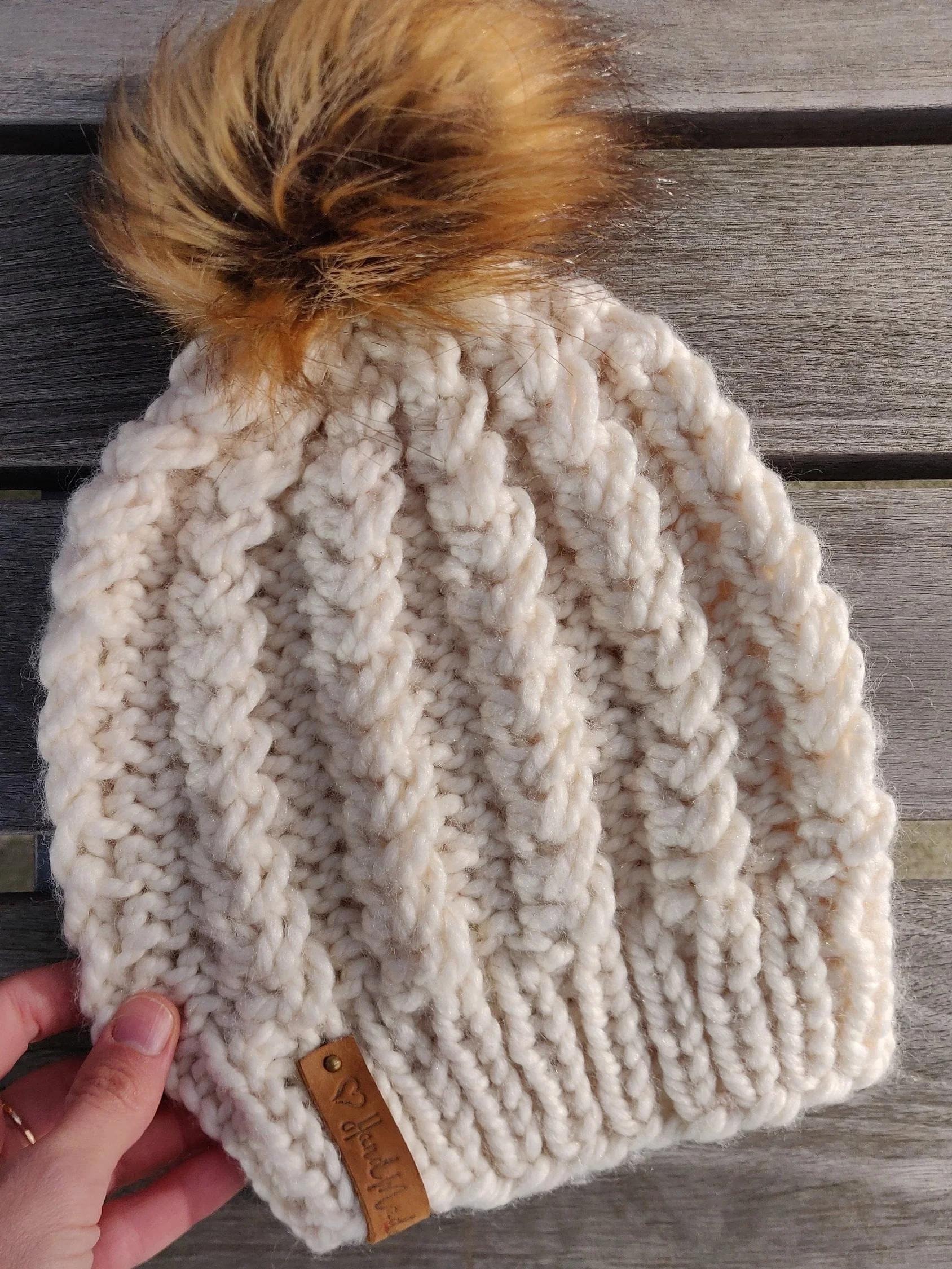 Spikelet Chunky Hat Knitting Pattern product image (1)