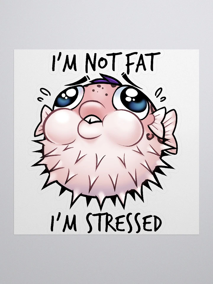 Stressed Pufferfish Sticker! product image (1)