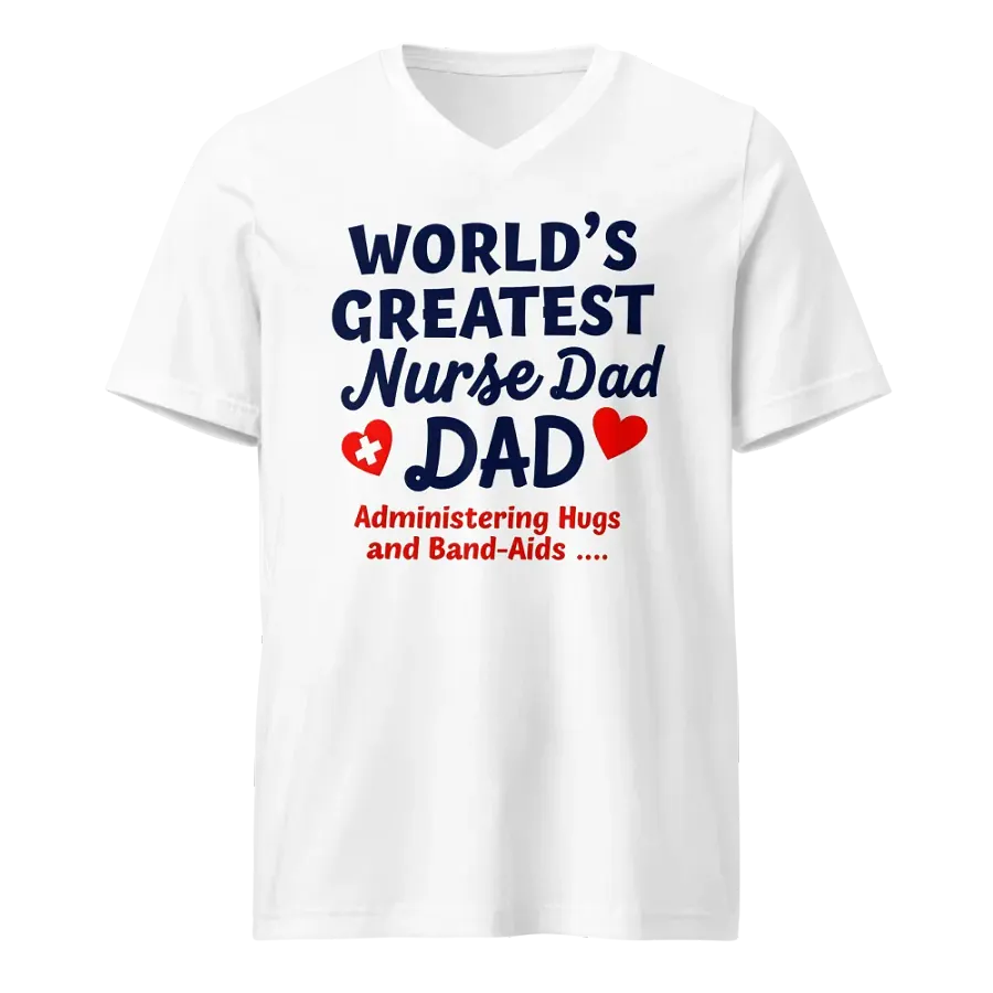 World's Greatest Nurse Dad V-Neck Tee product image (1)