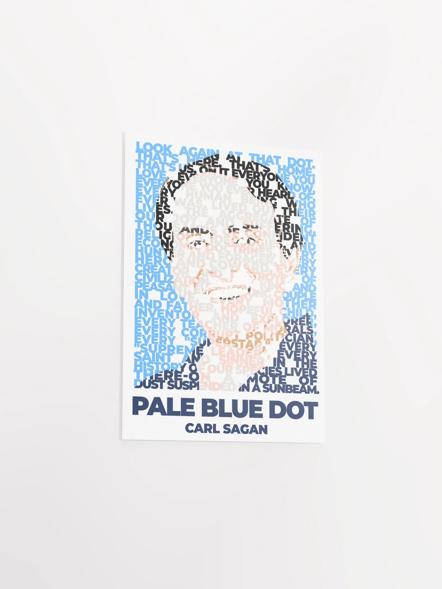 Pale Blue Dot poster, Carl Sagan quote — space poster, science poster, aesthetic poster, text-art poster product image (8)