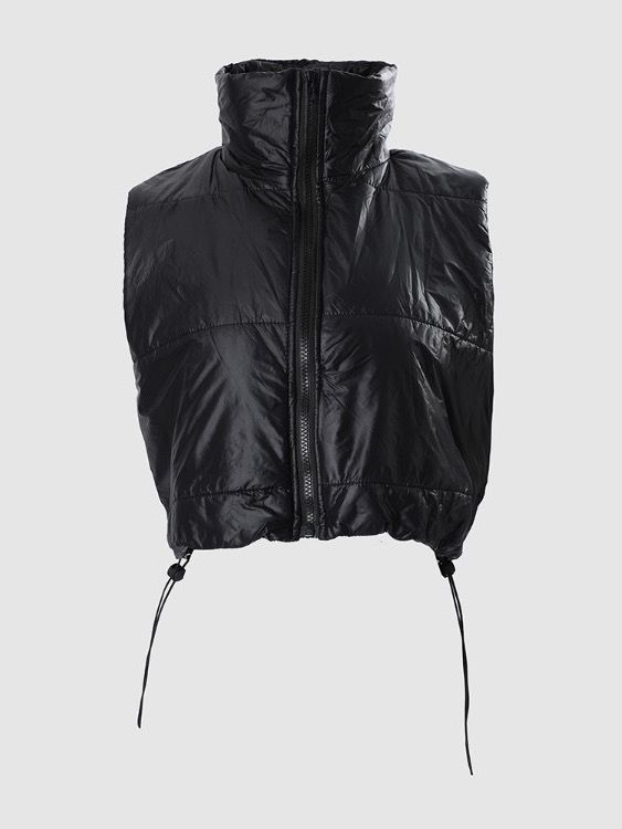 Crop puffer vest product image (1)