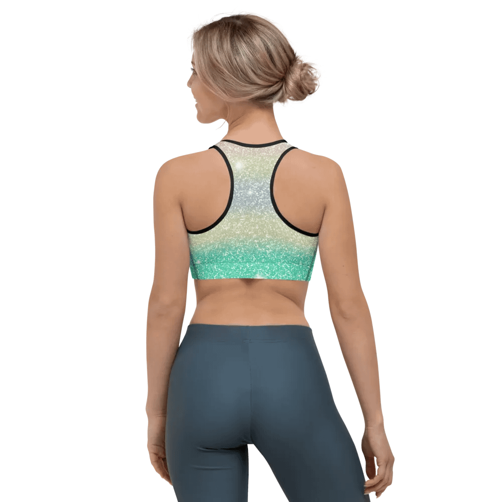 Glitter Unicorn Texture Design Sports Bra (1) product image (7)