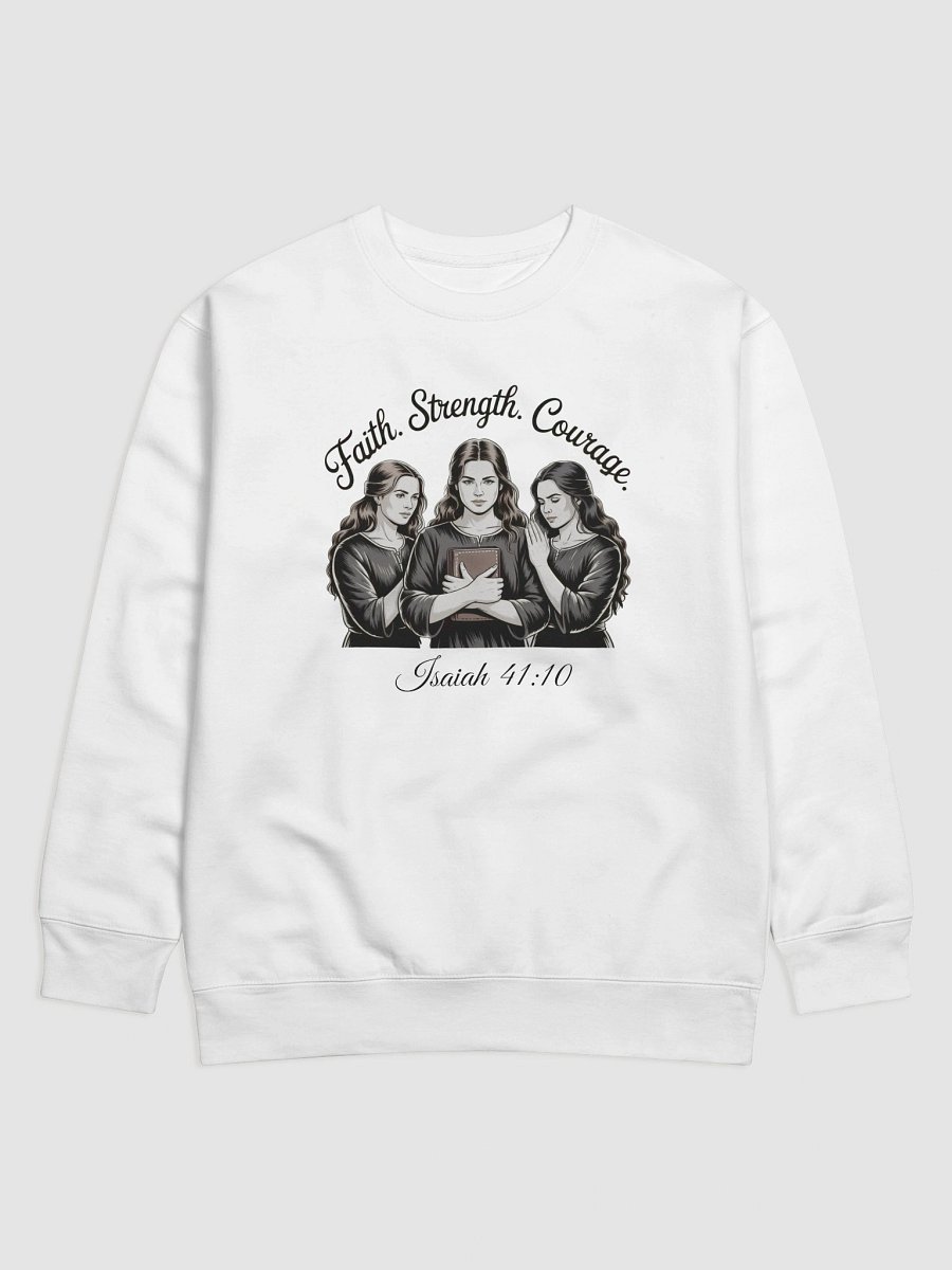 Faith Strength Courage Christian Women's Heritage Sweatshirt product image (1)