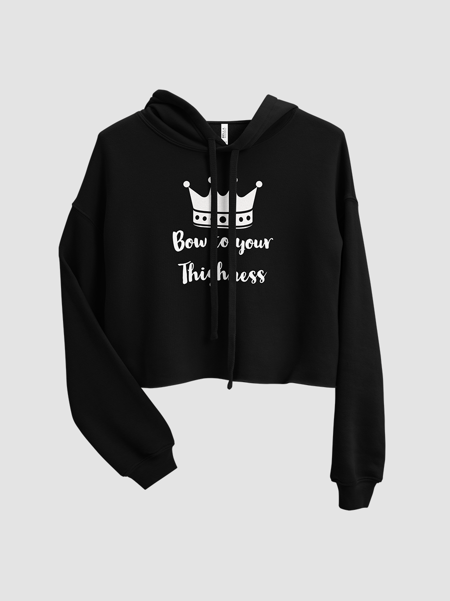 Bow To Your Thighness Women's Cropped Hoodie product image (2)