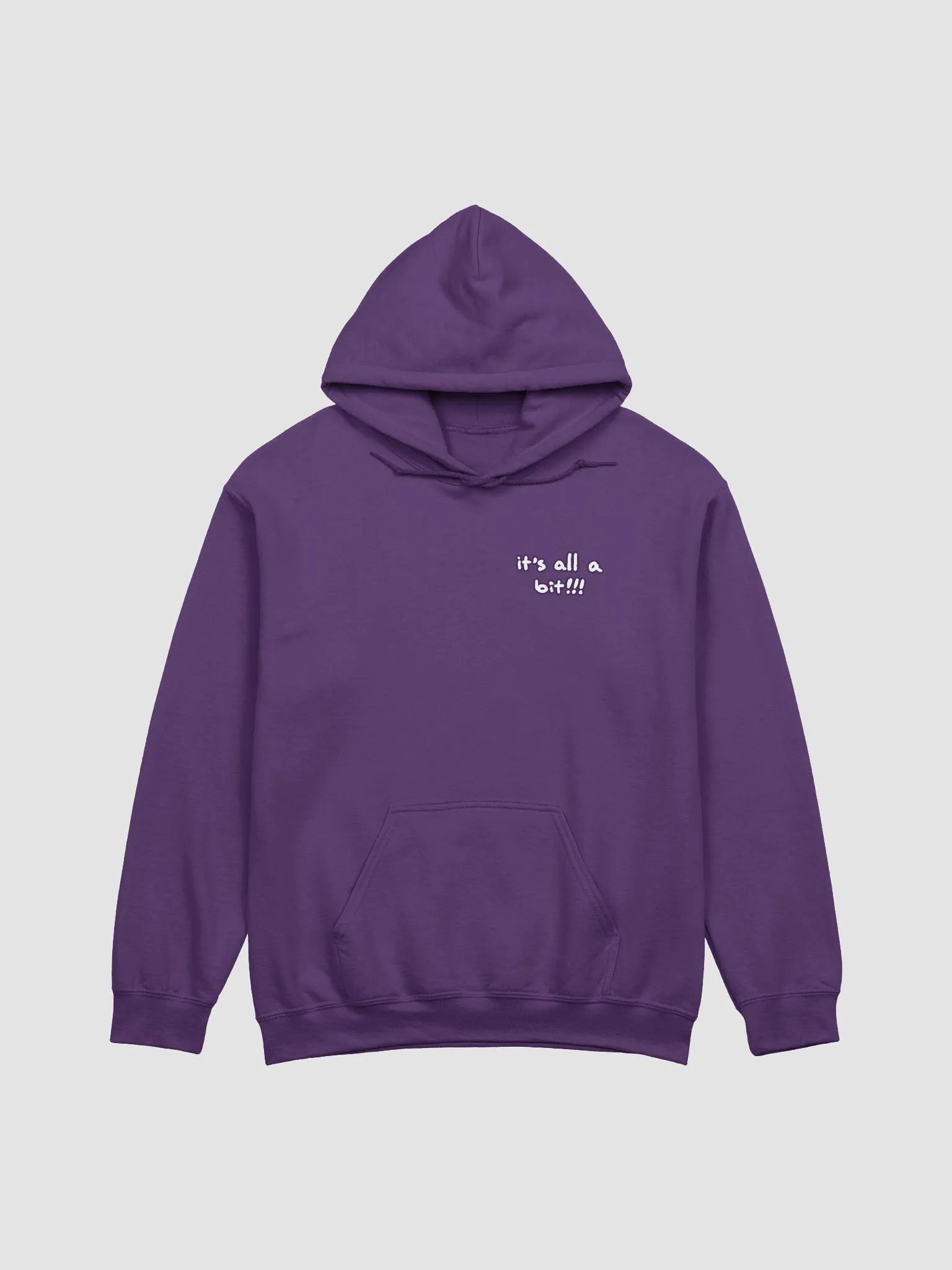 “It’s all a bit!!!” (sm. lined design, #432A54) classic hoodie product image (56)