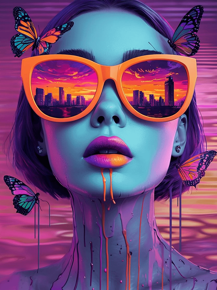 Surreal Sunset Vision Framed Poster product image (1)
