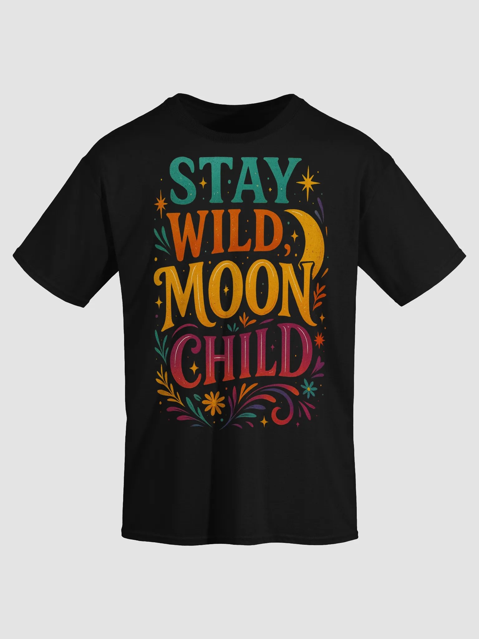 Stay Wild Moon Child – Cosmic Boho Graphic Tee product image (31)
