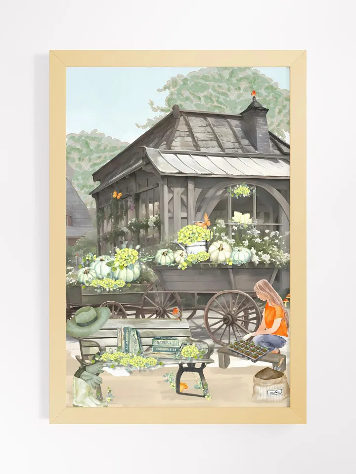 Happy Autumn English Cottage Garden Print 3 product image (2)