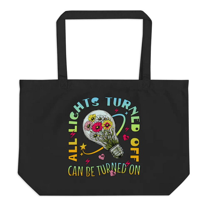 All Lights Turned Off Illuminate Floral Lightbulb Tote product image (1)