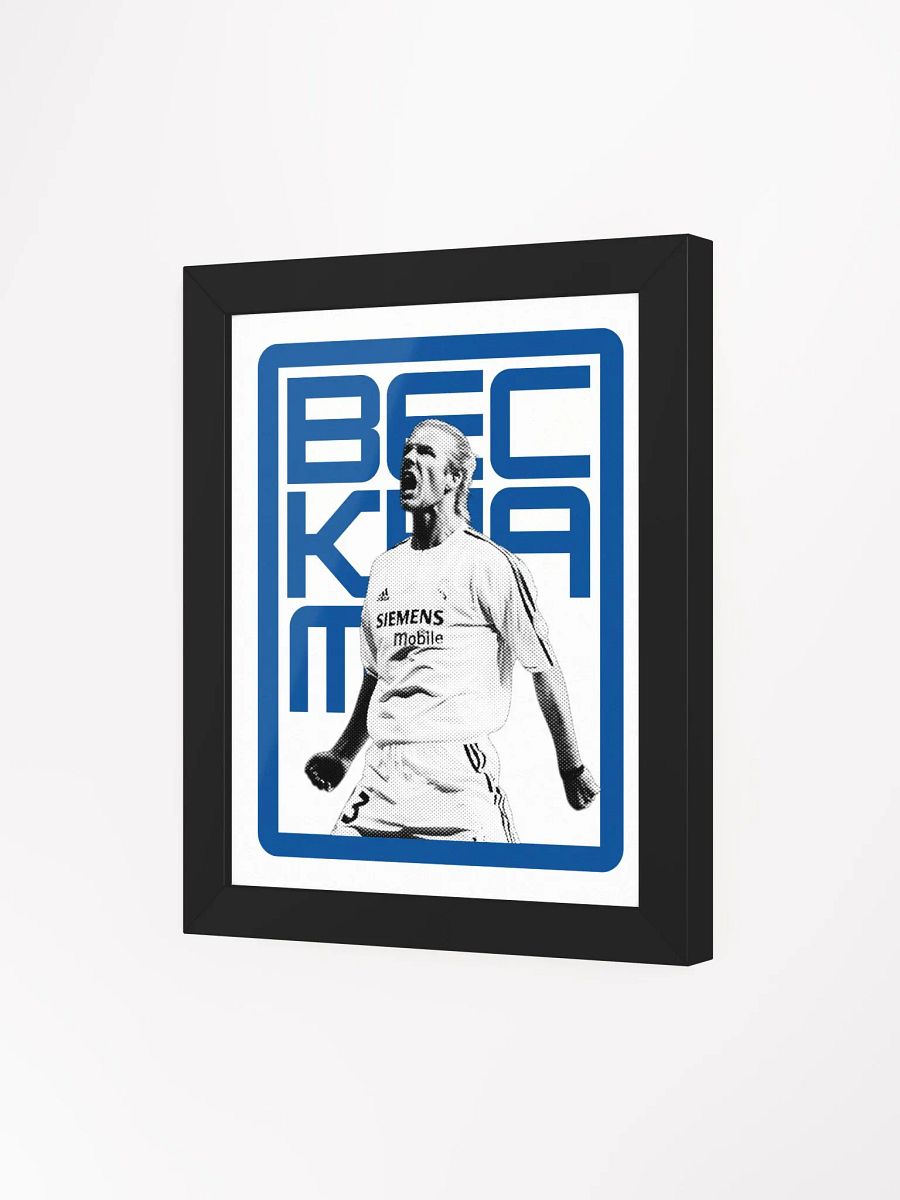 David Beckham BW Real Madrid Name Art Framed Print product image (3)