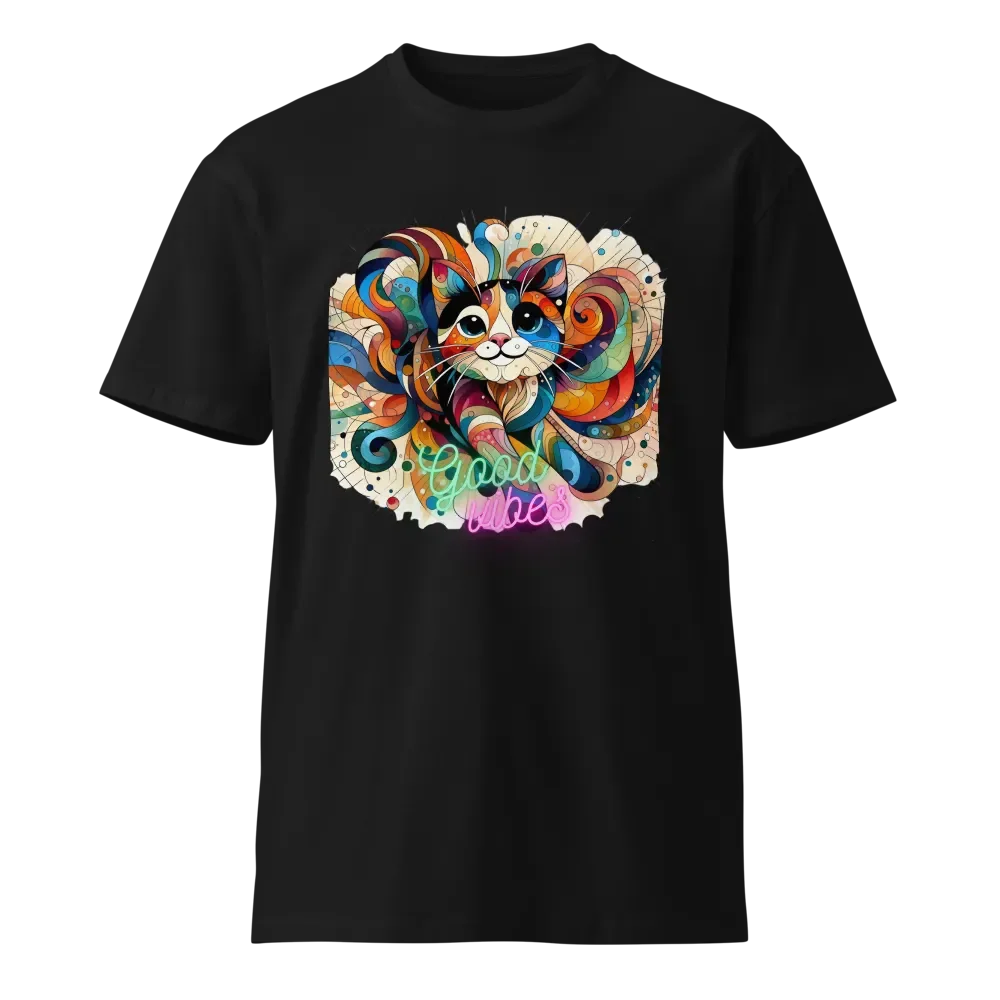 Kaleidoscopic Feline Aura T-Shirt product image (1)