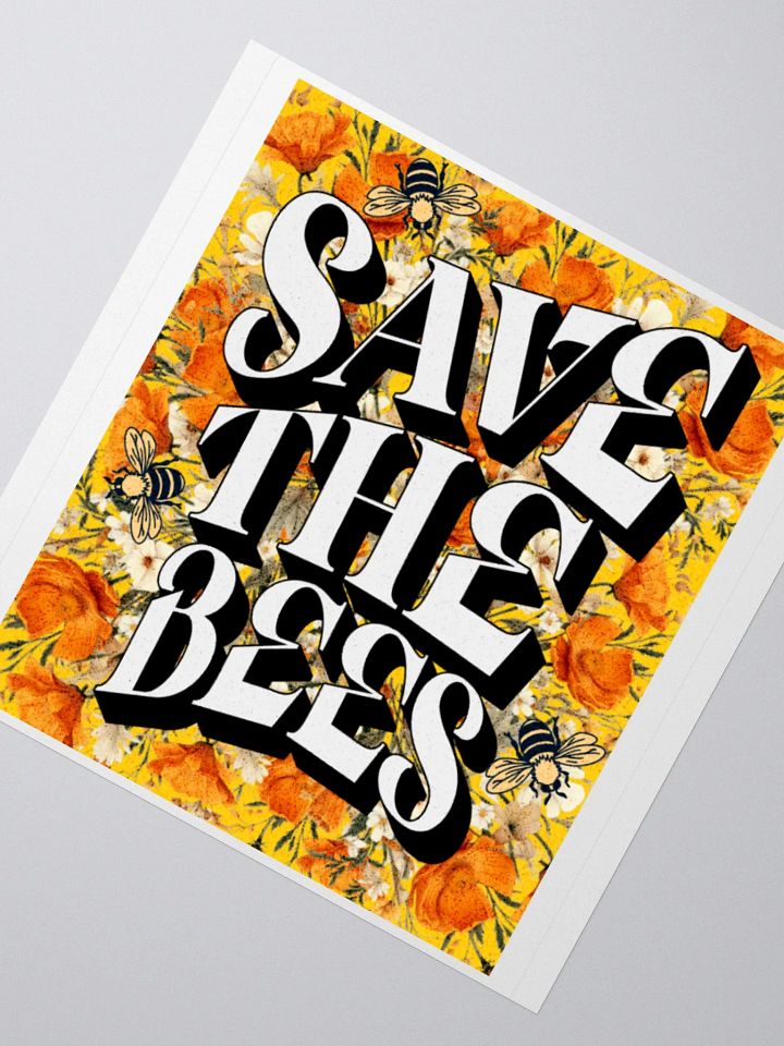 Save the Bees Vibrant Stickers product image (4)