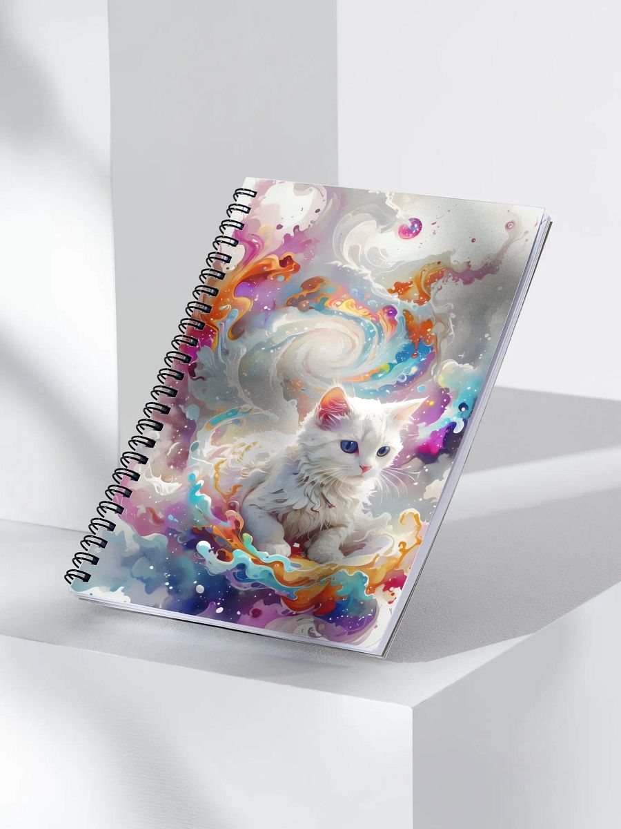Vibrant Colors and Feline Fantasy Spiral Notebook product image (3)