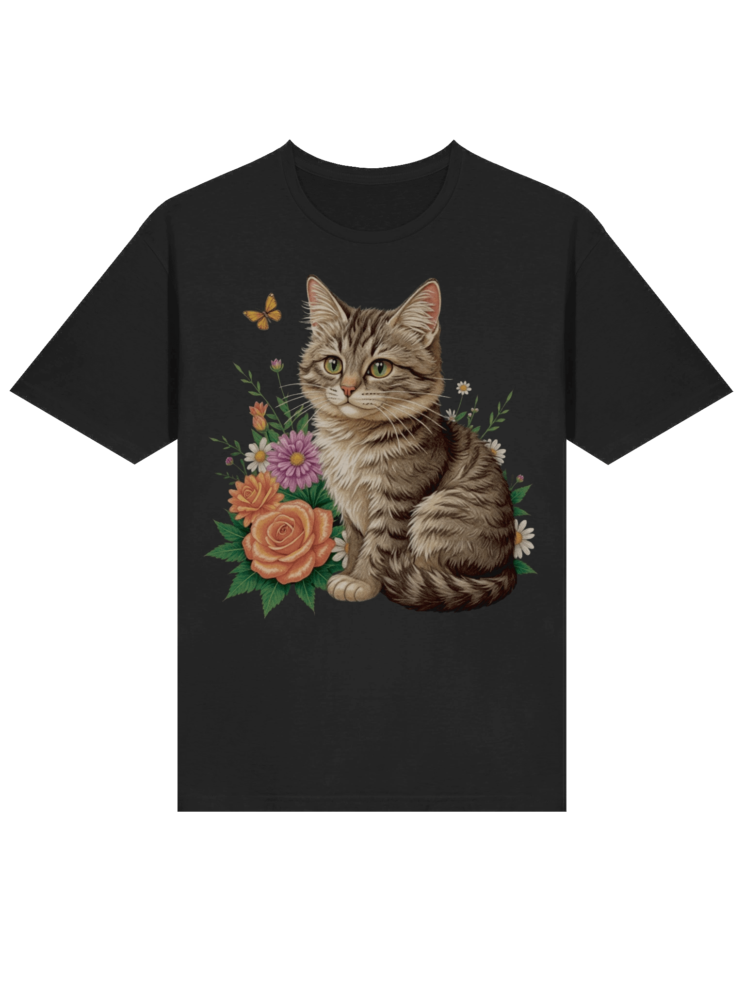 Floral Cute Cat T-Shirt product image (16)