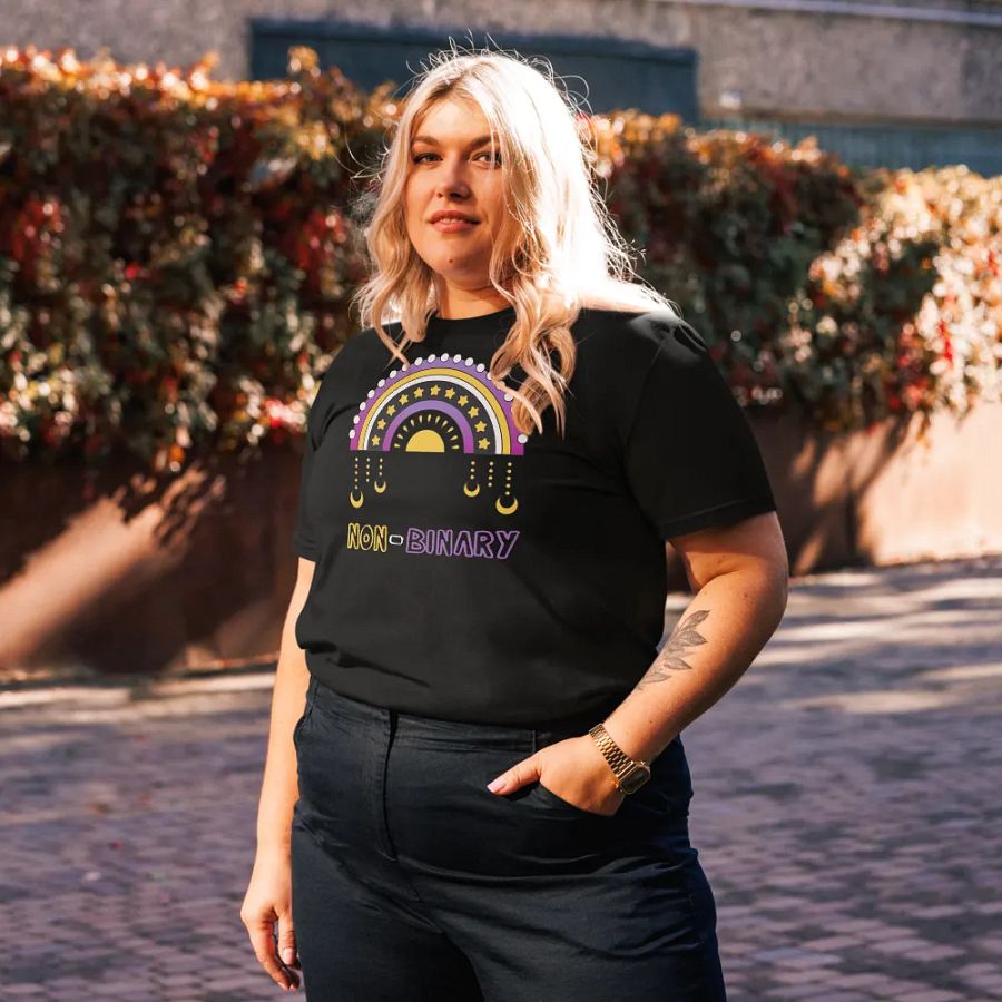 Non-Binary Rainbow Organic Cotton T-Shirt product image (6)