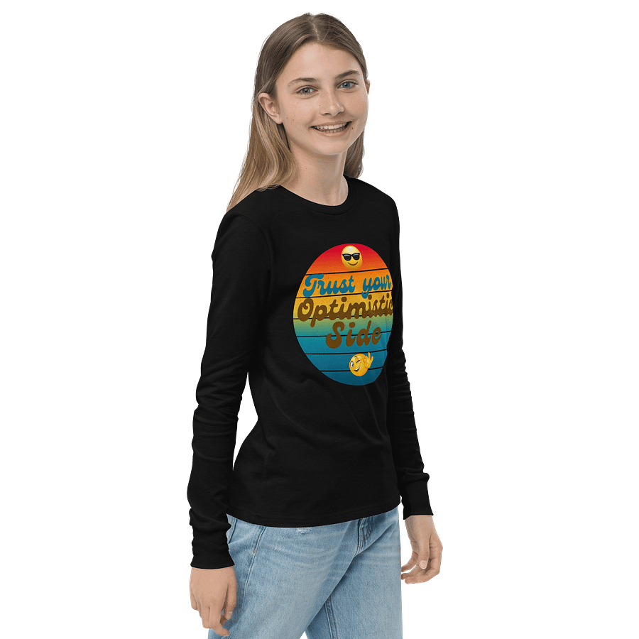 Optimistic Vibes Youth Long Sleeve Tee product image (4)