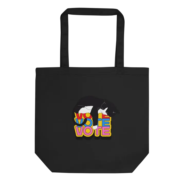 Slumbering Cat Vote Tote Bag product image (1)