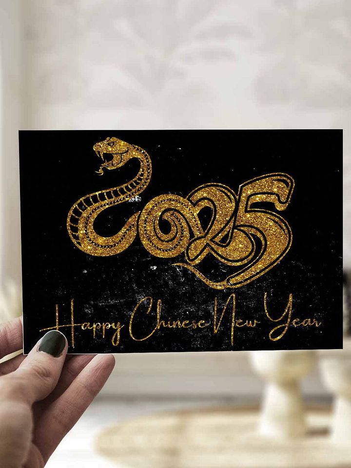 Gold Glitter on Black Chinese New Year 2025 product image (1)