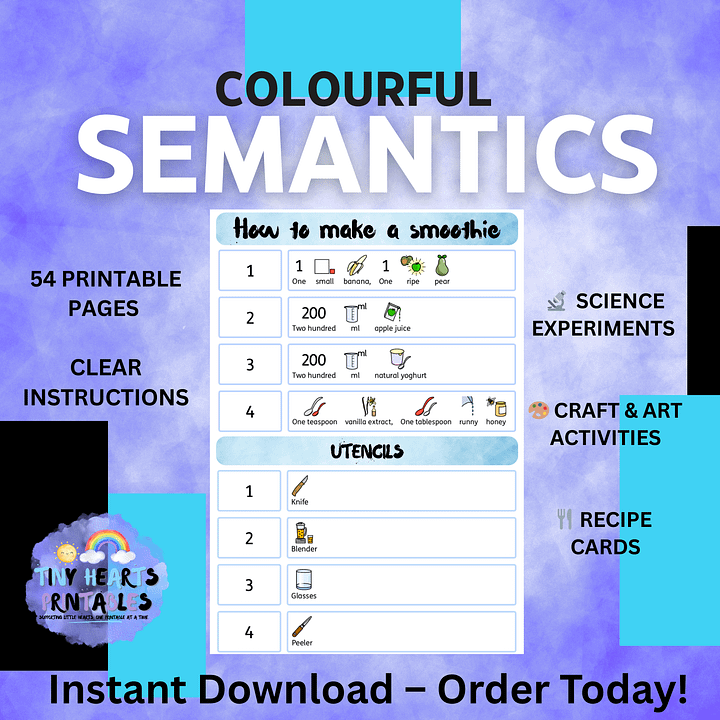 Colourful Semantics Recipes & Experiments Poster Bundle | 12 Visual Safety Rules for Kids | SEN, EYFS, Classroom, PSHE, Mental Health product image (1)